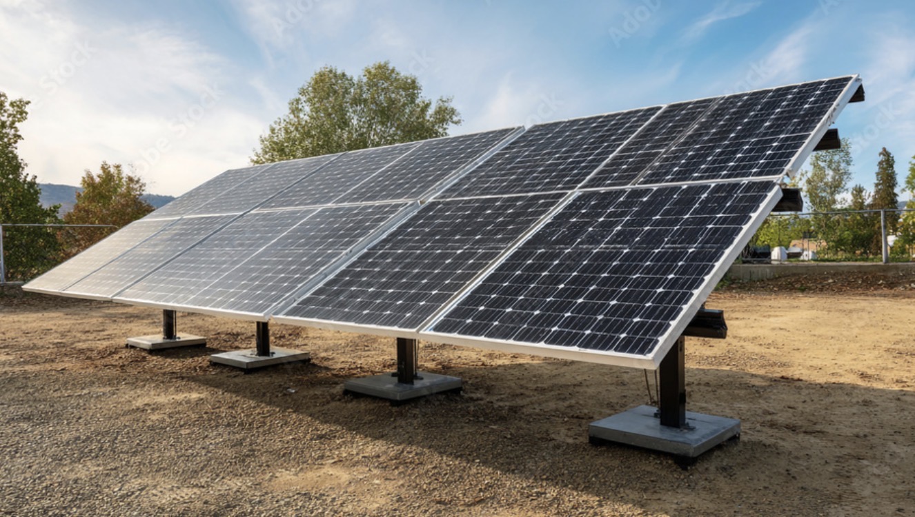 Ground mounted solar array